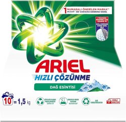 Ariel Dağ Esintisi 1, 5 Kg Hızlı Çözünme Toz Çamaşır Deterjanı - Ariel