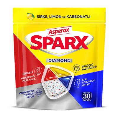 Asperox Sparx Diamond Bulaşık Makinesi Kapsül 30'lu 351 G - 1