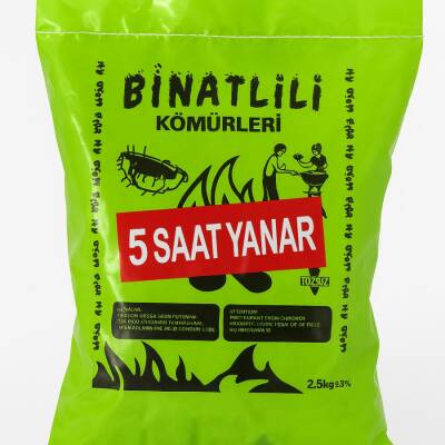 Binatlılı 5 Saat Yanar Kömür 2.5 KG - 1