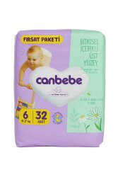 Canbebe Bebek Bezi  6 Numara Jumbo Paket 15 – 27 kg 30’lu - Canbebe