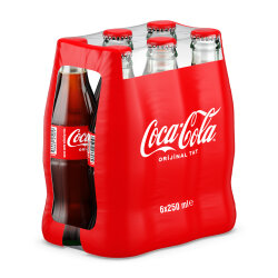 Coca Cola Orijinal Tat Cam Şişe 6x250 Ml - Coca Cola