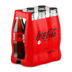 Coca Cola Zero Sugar Cam Şişe 6x250 ML - Coca Cola