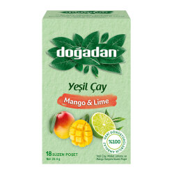 Doğadan Yeşil Çay Mango&Lime Aromalı 18'li - Doğadan