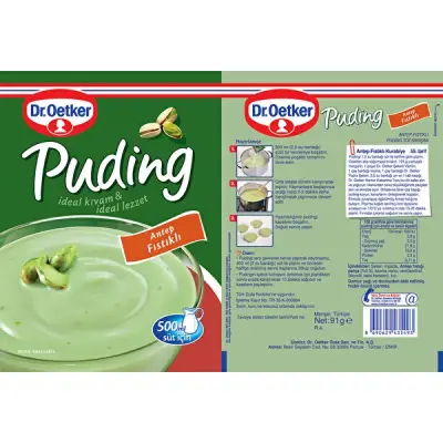 Dr.Oetker Antep Fıstıklı Puding Toz Karışımı 91 gr - 2