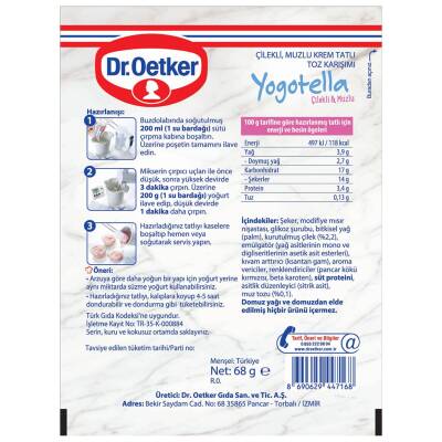 Dr.Oetker Yogotella Çilekli & Muzlu 68 gr - 2