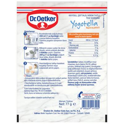 Dr.Oetker Yogotella Kayısılı & Şeftalili 77 gr - 2
