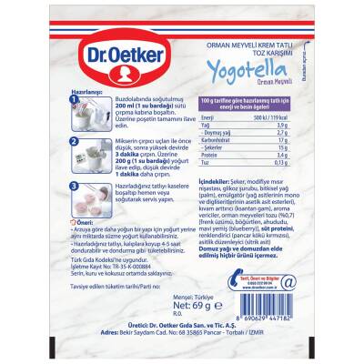 Dr.Oetker Yogotella Orman Meyveli 69 gr - 2