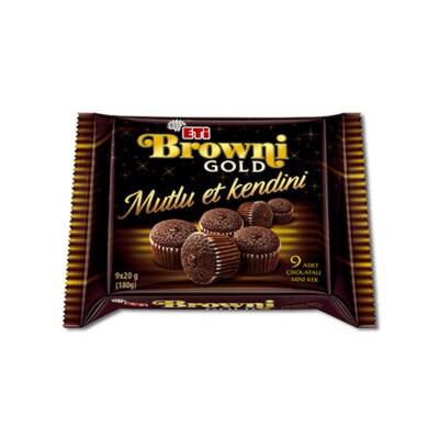Eti Browni Gold Kakao Soslu Çikolatalı 9'lu 180 G - 1