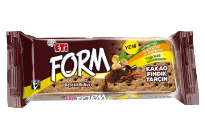 Eti Form Kakaolu, Fındıklı ve Tarçınlı Kepekli Bisküvi 40 G - 1