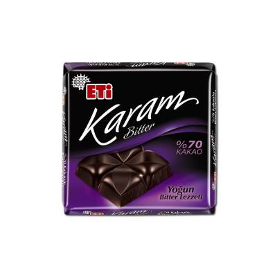Eti Karam %70 Kakaolu Bitter Çikolata 60 G - 1