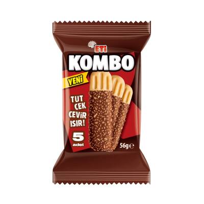 Eti Kombo Hindistan Cevizi ve Çikolata Kaplamalı Bisküvi 56 G - 1