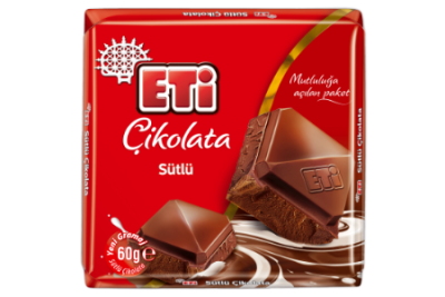 Eti Sütlü Kare Çikolata 65 G - 1