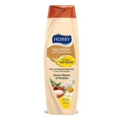 Hobby Kuru ve Yıpranmış Saçlar Argan Yağı ve Papatya Saç Kremi 600 ml - Hobby
