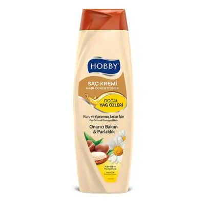 Hobby Kuru ve Yıpranmış Saçlar Argan Yağı ve Papatya Saç Kremi 600 ml - 1