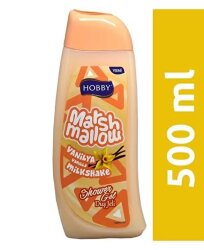 Hobby Marshmailow Vanilya Aromalı Nemlendirici Tüm Ciltler İçin Kalıcı Kokulu Duş Jeli 500 ml - Hobby