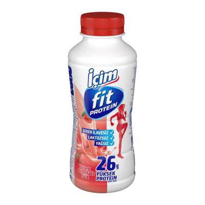 İçim Fit Protein Çilekli Laktozsuz Süt 400 Ml - 1