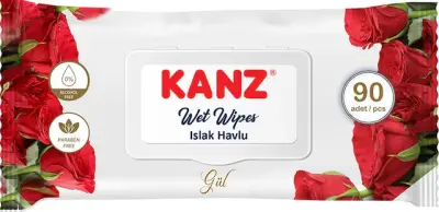 Kanz Islak Havlu Mendil Gül 90'lı - 1