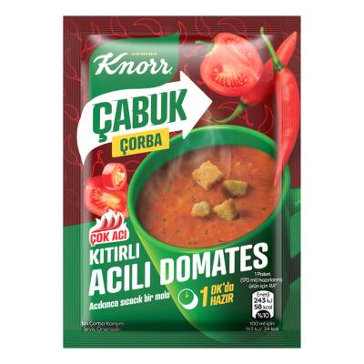 Knorr Çabuk Çorba Kıtırlı Acılı Domates 22 gr - 1