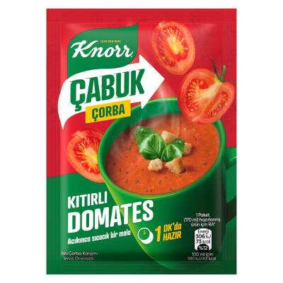 Knorr Çabuk Çorba Kıtırlı Domates 22 gr - 1