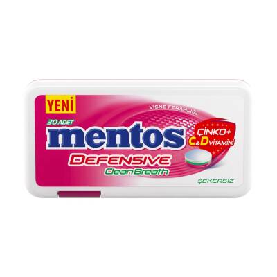 Mentos Clean Breath Defensive Vişne Aromalı Şeker 21 G - 1