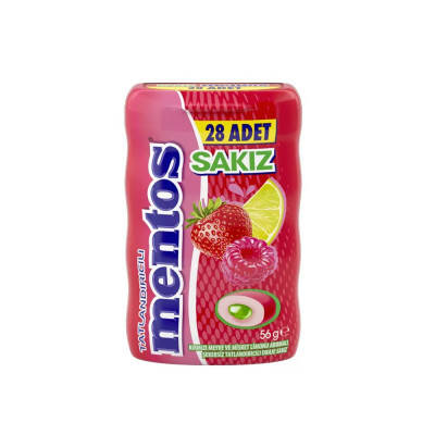 Mentos Pure Fresh Kırmızı Meyve Aromalı Draje Sakız (56 gr) - 1