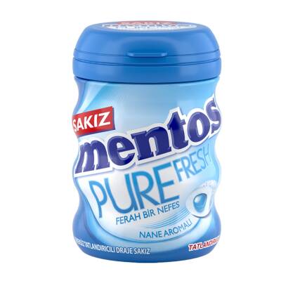 Mentos Pure Fresh Nane Aromalı Draje Sakız 60 G - 1