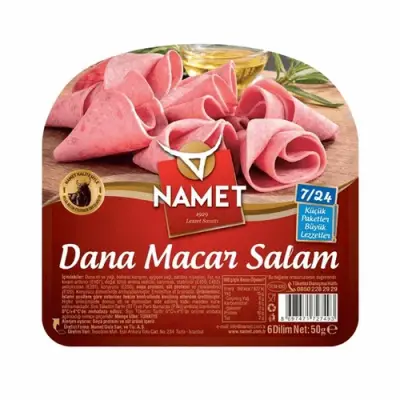 Namet 7/24 Dilimli Dana Macar Salam 50 G - 1