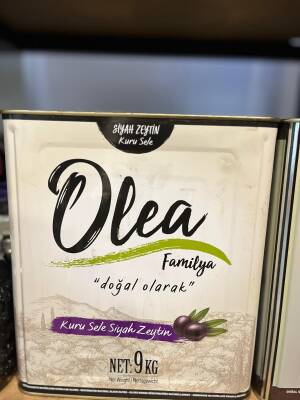 Olea Familya Kuru Sele Siyah Zeytin 9 kg - 1