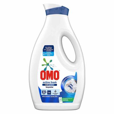 Omo Sıvı Active Fresh Beyaz 26 Yıkama 1.69 L - 1