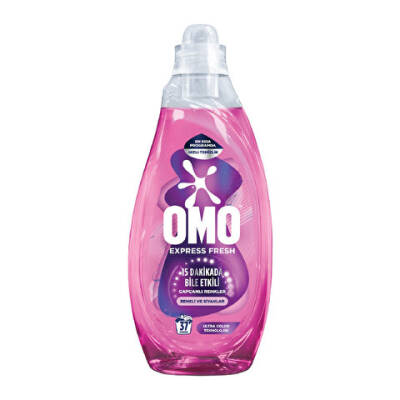 Omo Express Fresh Sıvı Çamaşır Deterjanı Renkliler ve Siyahlar 37 Yıkama 1480 ml - 1