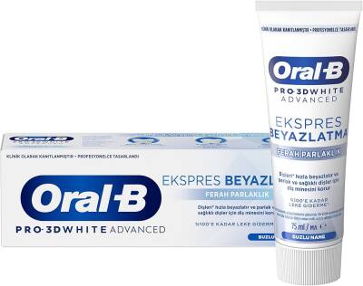 Oral-B Pro 3D White Advanced Ekspres Beyazlatma Ferah Parlaklık Diş Macunu 75 ml - 1