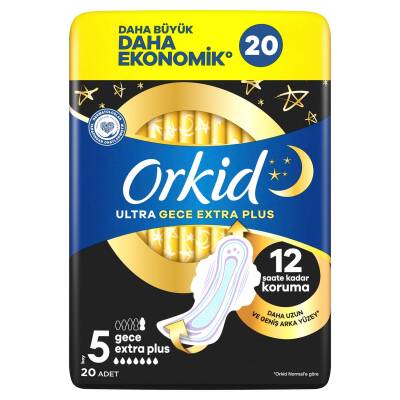 Orkid Ultra Gece Ekstra 4'lü Paket Ekstra Ped 20'li - 1