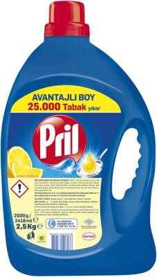 Pril Limon Kokulu Sıvı Bulaşık Deterjanı 2.5 kg - 1