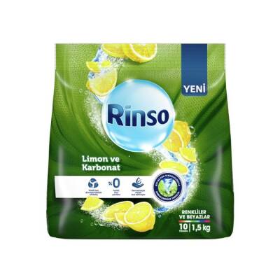 Rinso Limon ve Karbonatlı Renkliler ve Beyazlar İçin Toz Deterjan 10 Yıkama 1500 gr - 1