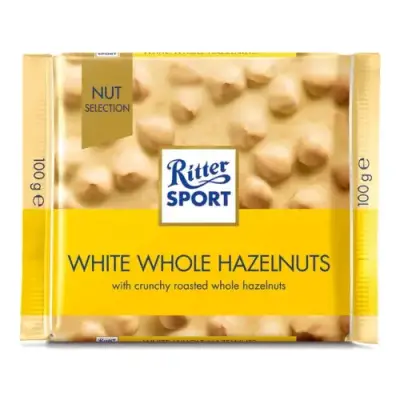 Ritter Sport White Whole Hazzelnuts 100 gr - 1