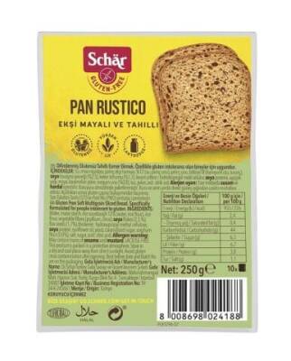 Schar Pan Rustico Glutensiz Lifli Ekmek 250 gr - 1