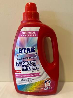 Star Canlı Parlak Renkliler Sıvı Çamaşır Deterjanı 2.5 L - 1