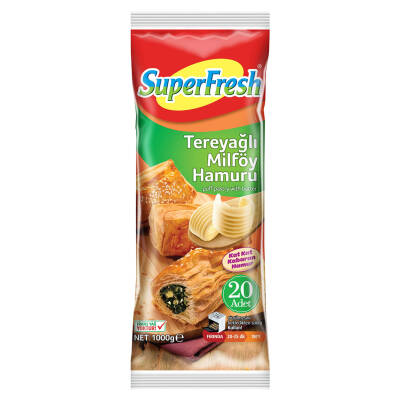 SuperFresh Tereyağlı Milföy Hamuru 1 Kg - 1