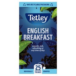 Tetley Tea English Breakfast 25s - Tetley