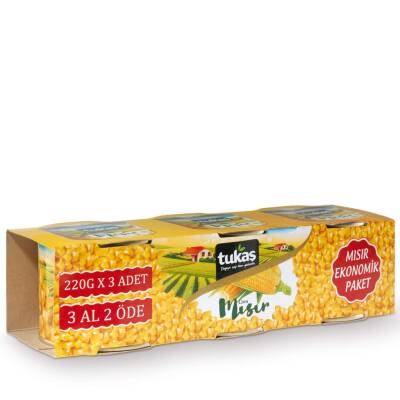  Tukaş Konserve Mısır 3'lü 150 gram - 1