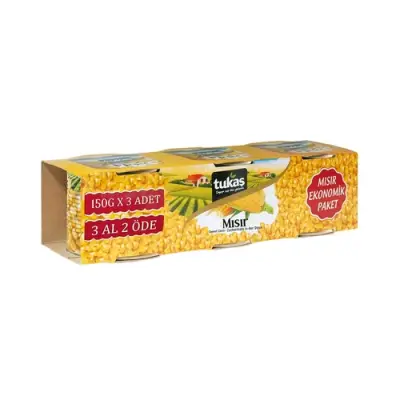  Tukaş Konserve Mısır 3'lü 150 gram - 1