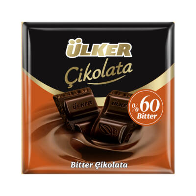 Ülker Bitter Kare Çikolata %60 Kakaolu 60 G - 1