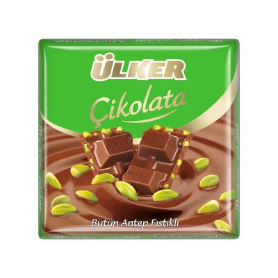Ülker Bütün Antep Fıstıklı Sütlü Kare Çikolata 65 G - 1