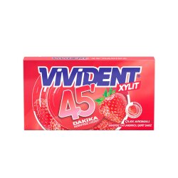 Vivident 45 Dk Cüzdan Çilek Aromalı Sakız 26 G - Vivident 