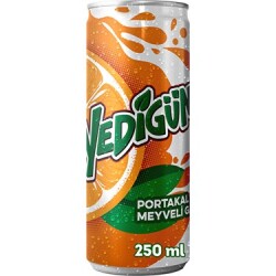 Yedigün Portakal Aromalı Meyveli Gazoz 250 ml - Yedigün